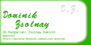 dominik zsolnay business card